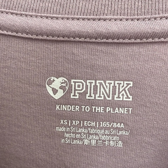 🩶VS PINK lavender oversized tee shirt. M - Picture 8 of 8